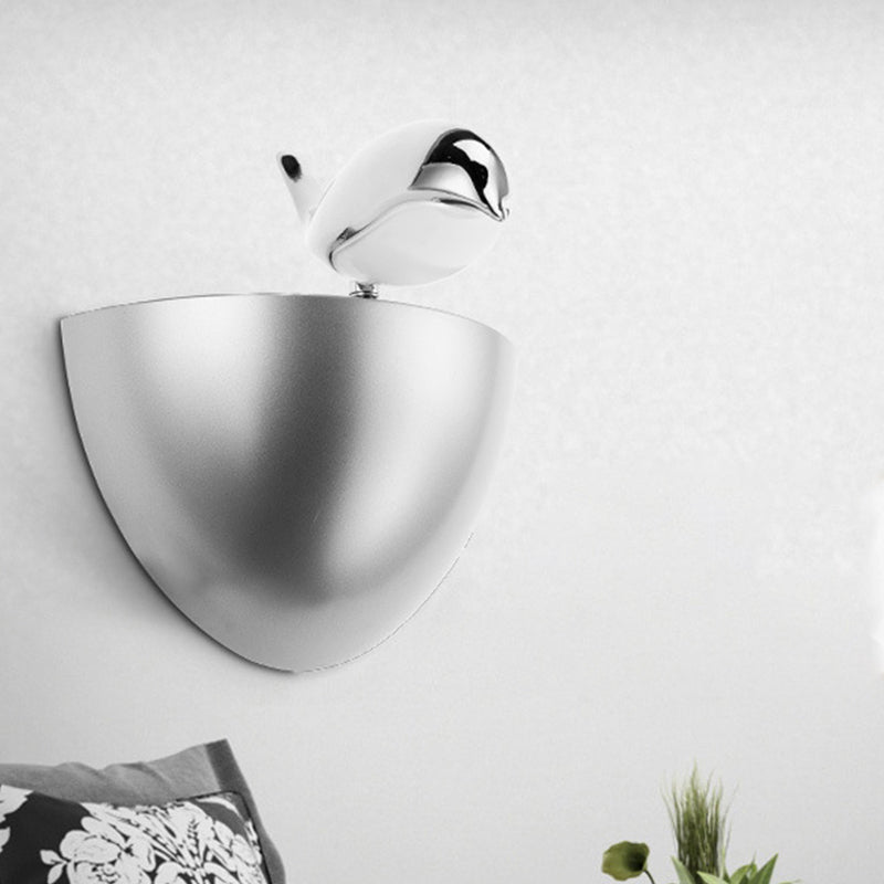Vivolux | Zilver/Goud Birdie Wandlamp Kinderen Aluminium LED Wandlamp Lichtarmatuur met Kwart Sphere Stand