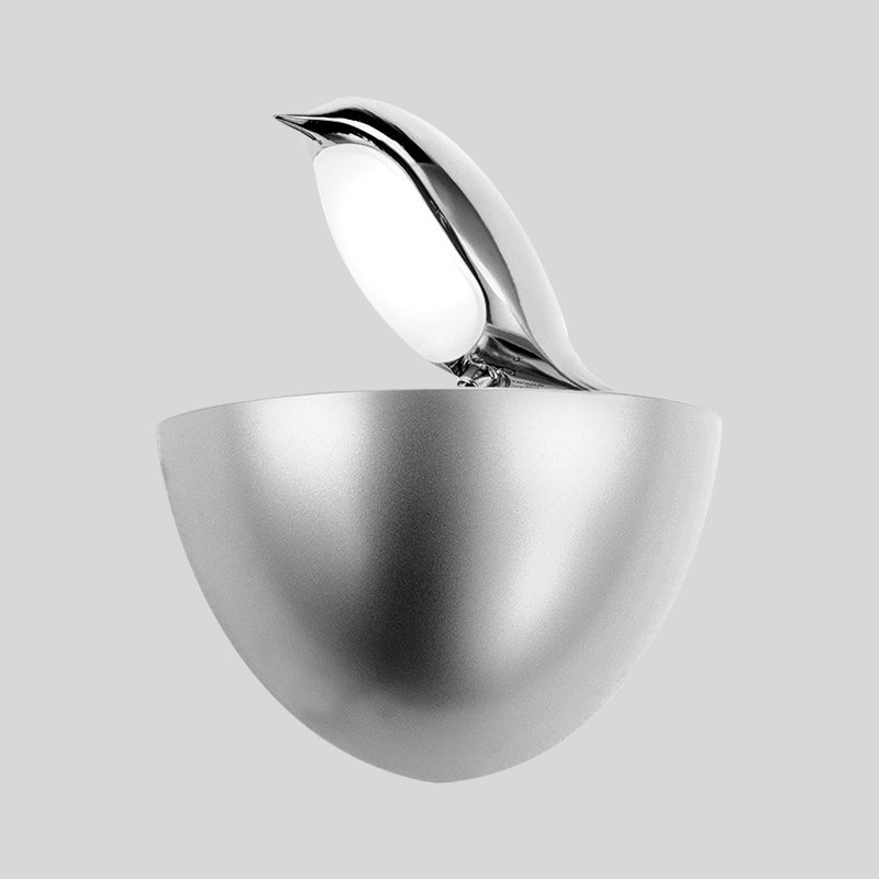 Vivolux | Zilver/Goud Birdie Wandlamp Kinderen Aluminium LED Wandlamp Lichtarmatuur met Kwart Sphere Stand
