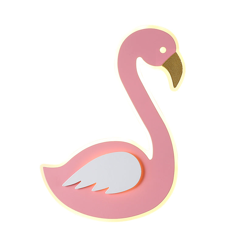 Vivolux | Roze Links/Rechts Zwanen Wandlamp Cartoon Acryl LED Plafond Wandlamp voor Baby Kamer