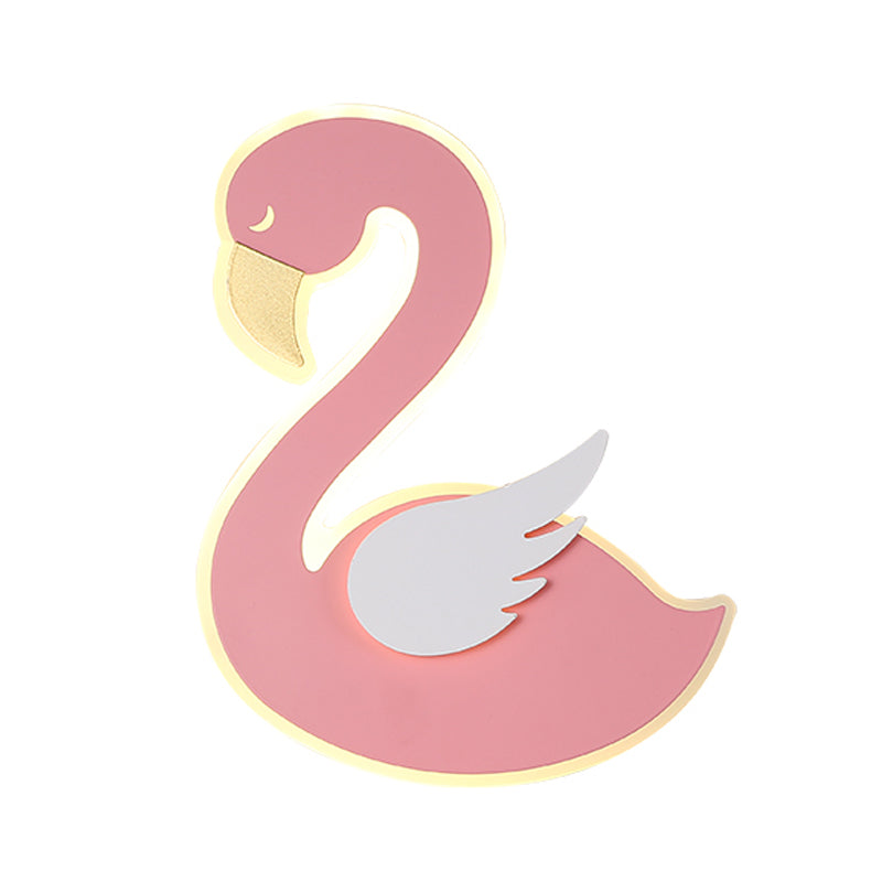Vivolux | Roze Links/Rechts Zwanen Wandlamp Cartoon Acryl LED Plafond Wandlamp voor Baby Kamer
