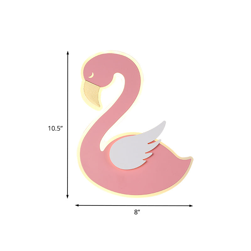 Vivolux | Roze Links/Rechts Zwanen Wandlamp Cartoon Acryl LED Plafond Wandlamp voor Baby Kamer