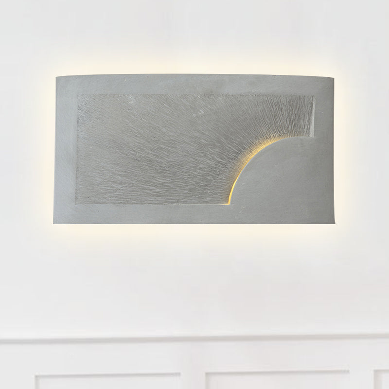 Vivolux | 1 Kop Wandmontage Licht Moderne Stijl Rechthoek Cement Wandlamp in Grijs voor Nachttafels