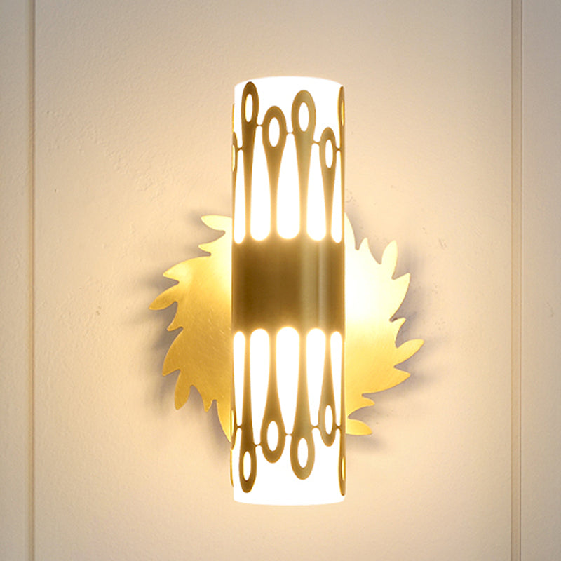 Vivolux | Zylinder Bett Nachttisch Wandlampe Zeitgenössische Metall LED Messing Wandlampenarmatur