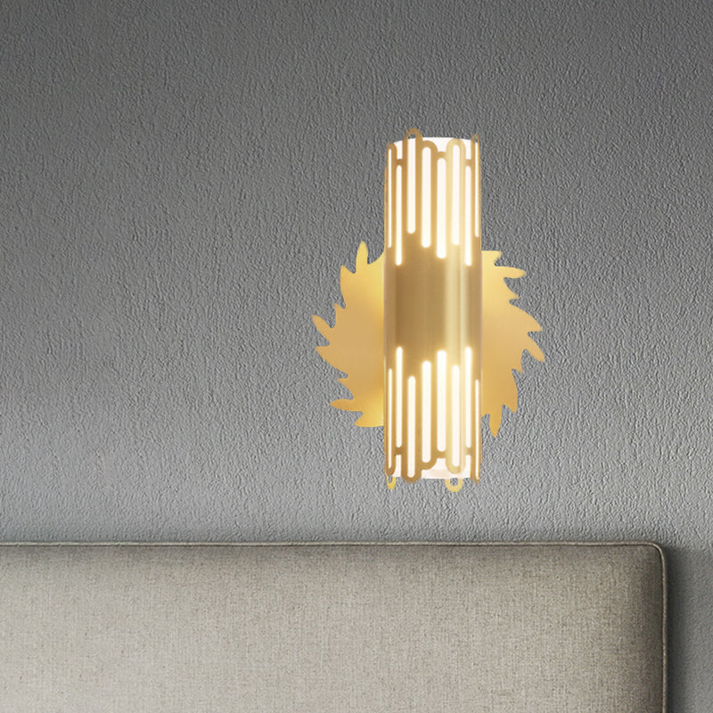 Vivolux | Zylinder Bett Nachttisch Wandlampe Zeitgenössische Metall LED Messing Wandlampenarmatur