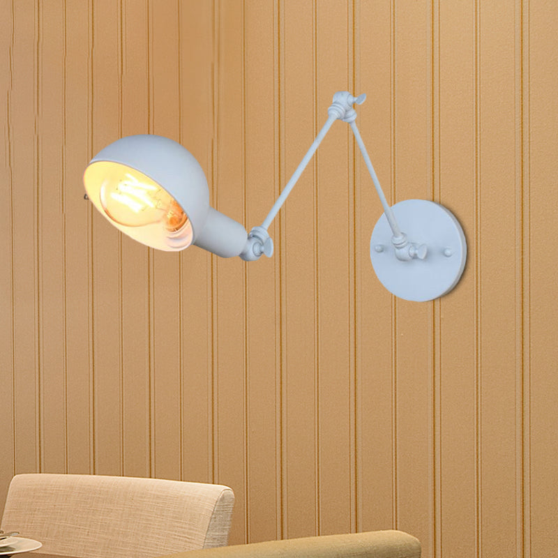 Vivolux | 1 Bulb Wandleuchte Retro-Stil Schwenkarm Metall Mini Wandlampe in Weiß für das Arbeitszimmer