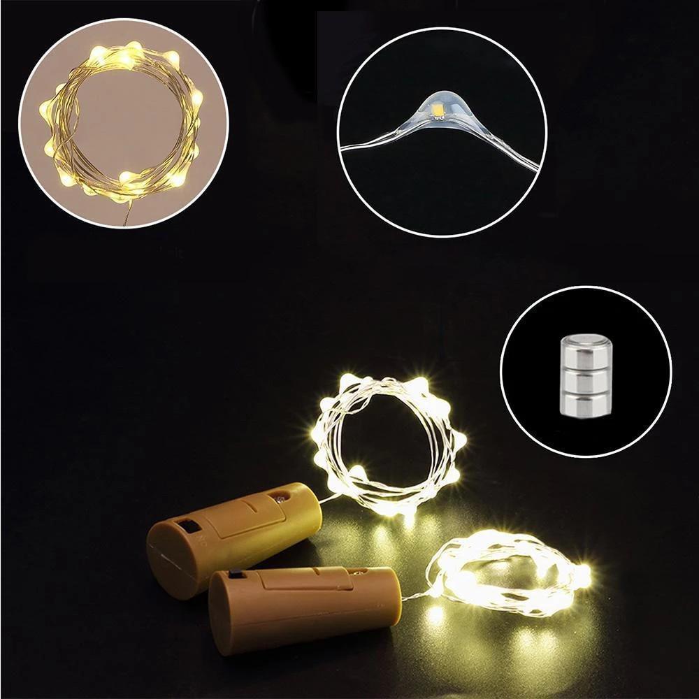 Vivolux | LED Weinflaschenlampen Kork Nachtlicht DIY-Dekorationslift - 5/10 ST