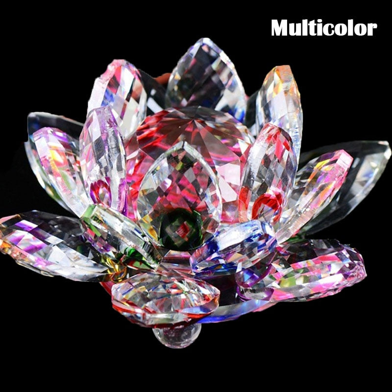 Vivolux | 80Mm Quarz Kristalle Lotusblume Handwerk Glas Fengshui Ornamente Heilende Kristalle Zuhause Party Wicca Dekor Yoga Geschenke Souvenir
