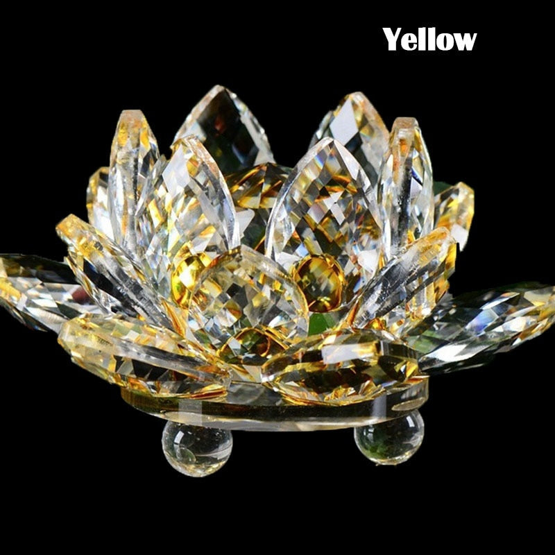 Vivolux | 80Mm Quarz Kristalle Lotusblume Handwerk Glas Fengshui Ornamente Heilende Kristalle Zuhause Party Wicca Dekor Yoga Geschenke Souvenir