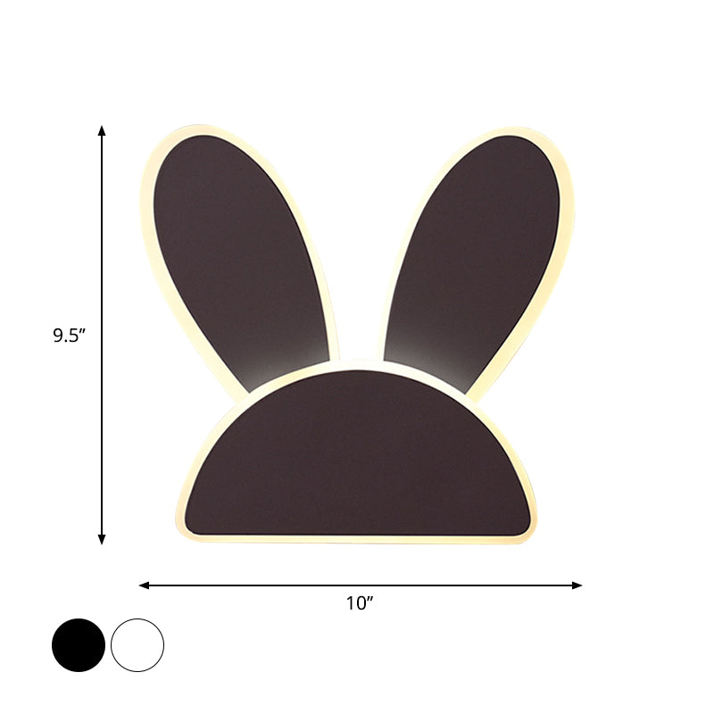 Vivolux | Rabbit Wandlamp Lichtarmatuur Kids Ijzer Zwart/Wit LED Wandverlichting voor Woonkamer