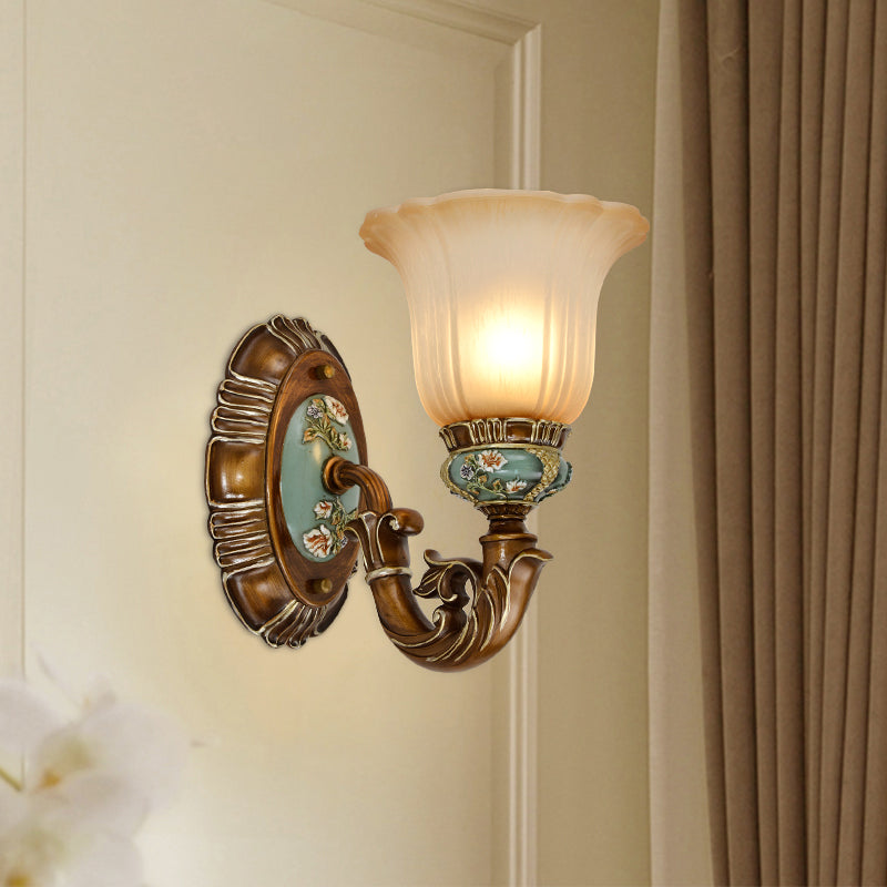Vivolux | Pauwen Groen 1/2 Lichten Wandverlichting Armatuur Vintage Kunststof Scallop Wandlamp met Glas Shade