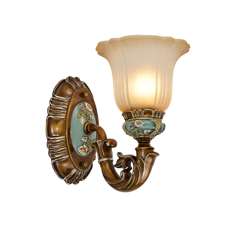 Vivolux | Pauwen Groen 1/2 Lichten Wandverlichting Armatuur Vintage Kunststof Scallop Wandlamp met Glas Shade