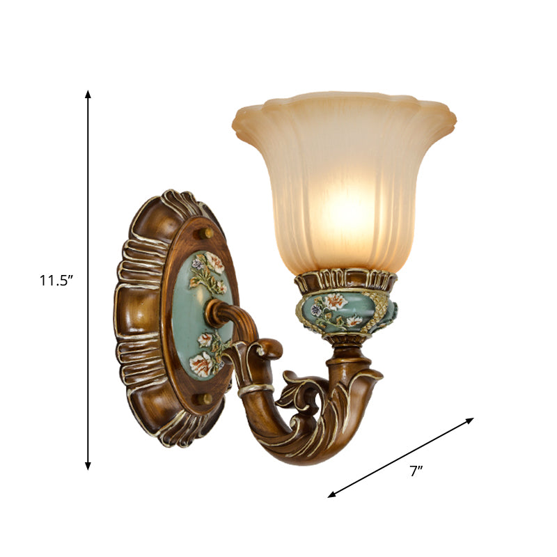 Vivolux | Pauwen Groen 1/2 Lichten Wandverlichting Armatuur Vintage Kunststof Scallop Wandlamp met Glas Shade