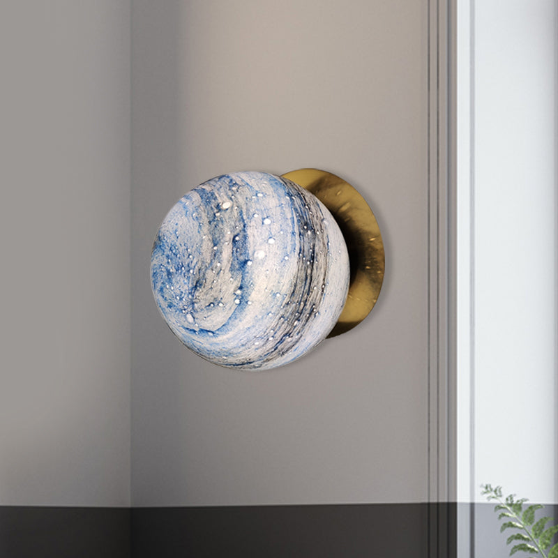 Vivolux | Planet Frosted Glass Wandlamp Creatieve Gele/Blauwe LED Wandlamp Verlichting Fixture voor Slaapkamer