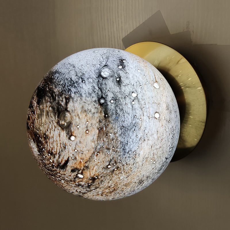 Vivolux | Planet Frosted Glass Wandlamp Creatieve Gele/Blauwe LED Wandlamp Verlichting Fixture voor Slaapkamer