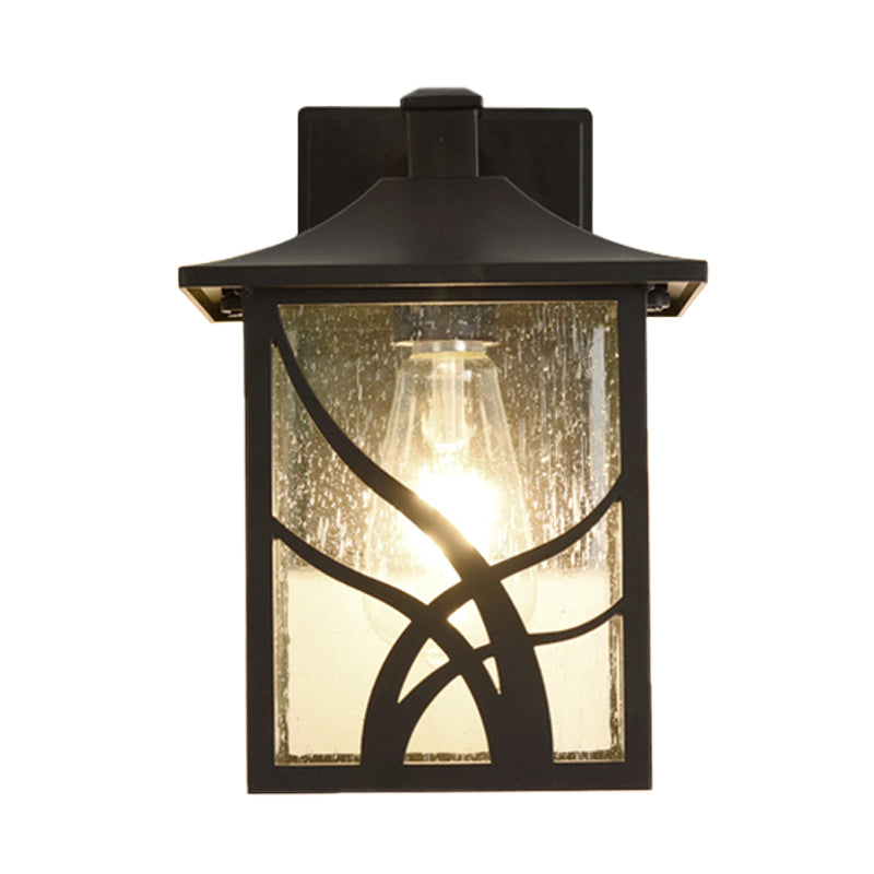 Vivolux | Open Bottom Courtyard Sconce Lodge Klar Glas 1 Licht Dunkelkaffee Wandleuchte Fixture