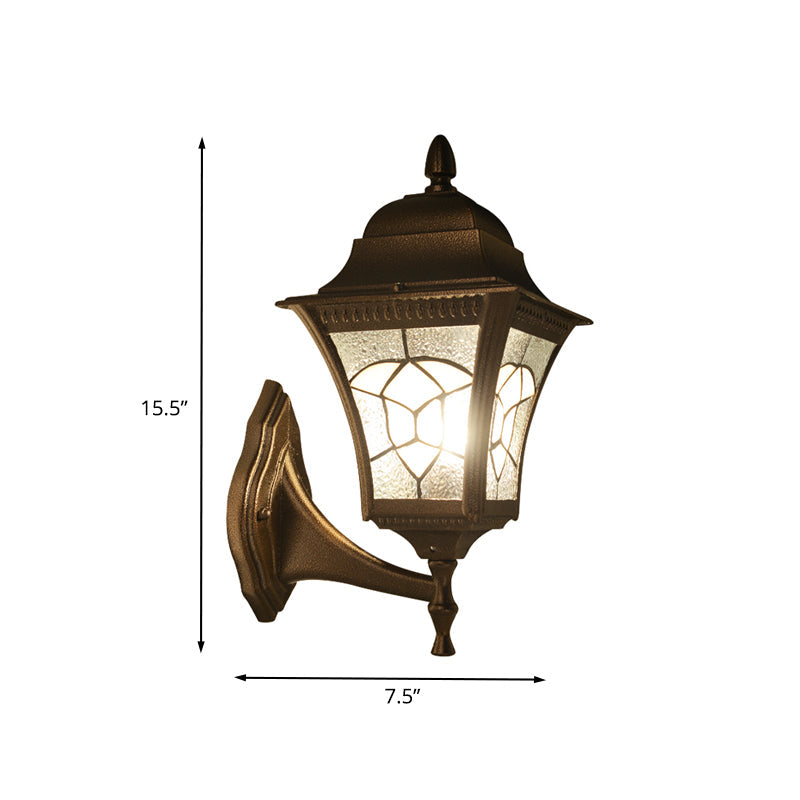 Vivolux | Vogelkooi Frosted Glas Wandlamp Retro 1 Kop Buitenwandlamp Verlichtingsarmatuur in Koffie