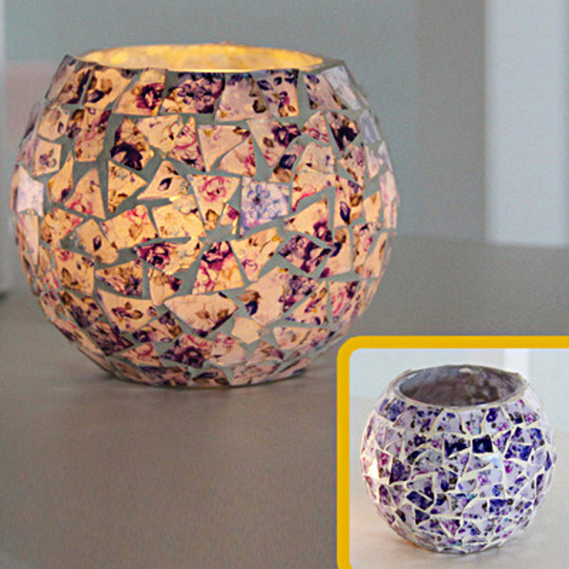 Vivolux | Europäischer Retro Glas Mosaik Teelichthalter