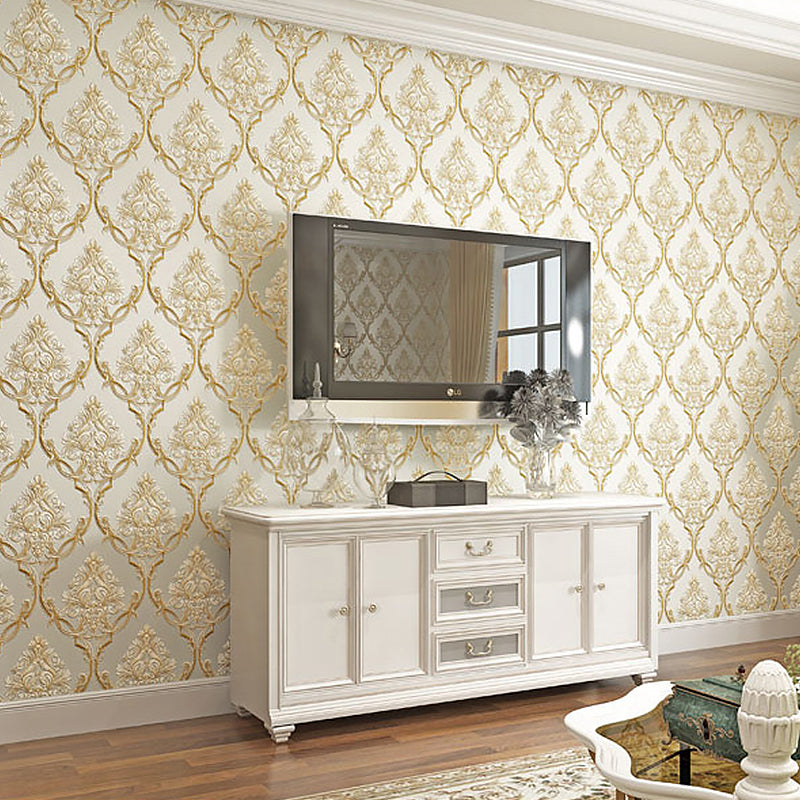 Vivolux | Nordic Nostalgic Damast Tapete Vlies 31' x 20,5" Ungeklebt