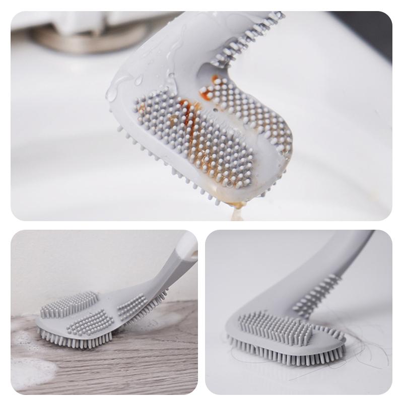 Vivolux | Langer Griff Flexible Silikon Golf WC-Bürste
