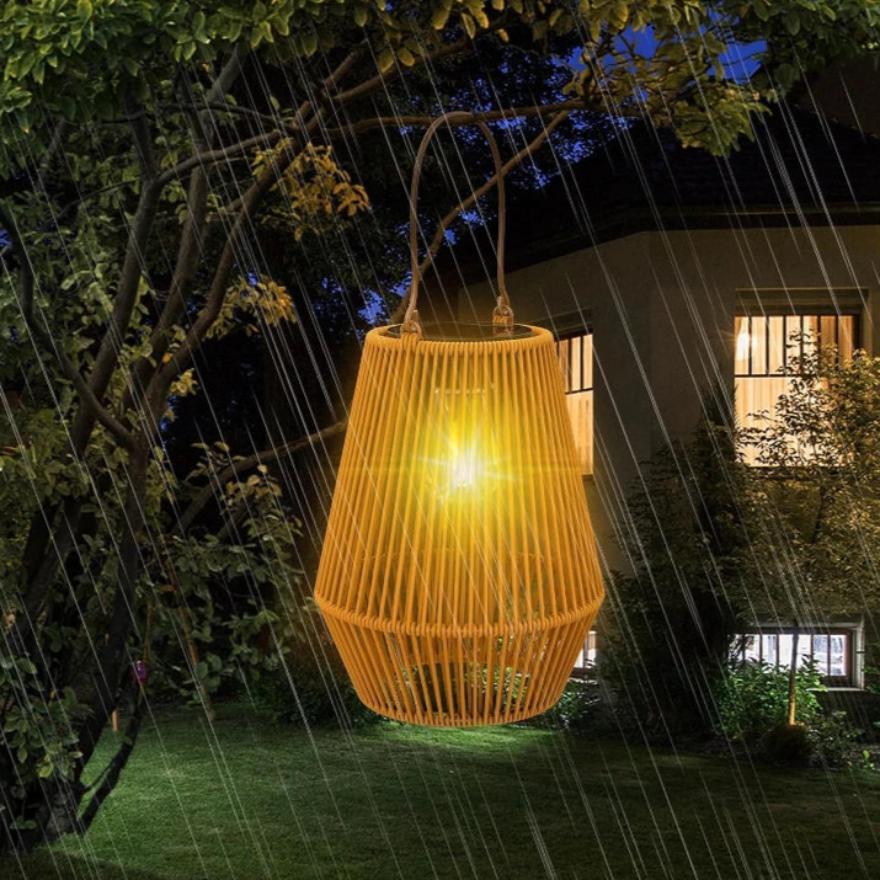Vivolux | Solar Außen Handgewebte Gartenlampen | Wasserdichte Landschaftsleuchte für Villa & Terrassendekoration - Alpho