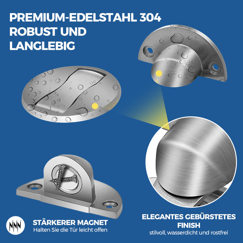 Vivolux | Unsichtbarer magnetischer Türstopper aus Edelstahl