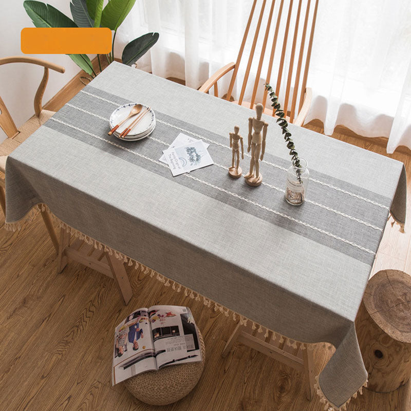 Vivolux | Wasserdicht Ölbeständig Rechteckige Tischdecke Baumwolle Leinen Faltenresistente Tischdecke für Küche Esszimmer Buffet Party