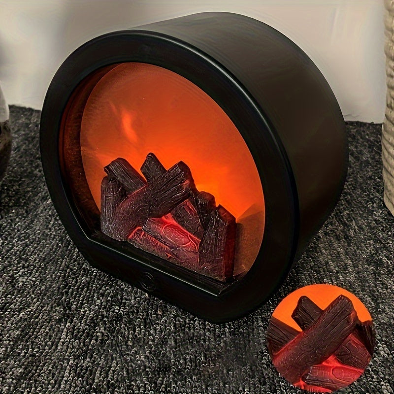 Vivolux | Gemütliche rechteckige Kaminlaterne Ofenlampe - Realistische Simulationsflammenlichter
