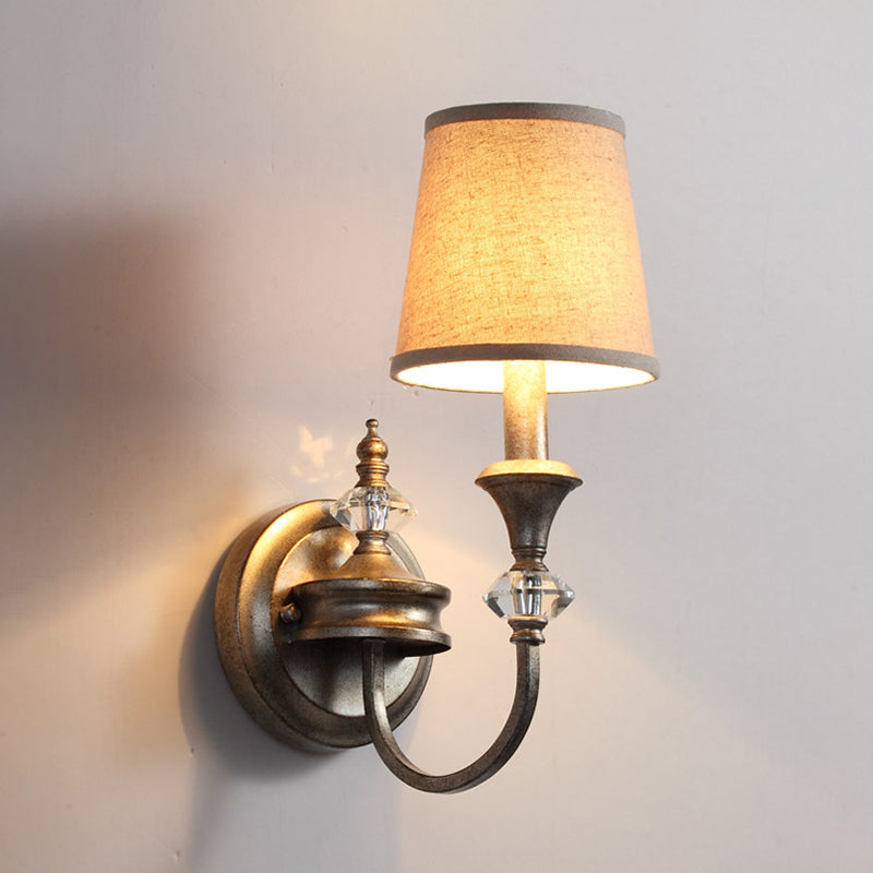 Vivolux | Verouderd Zilver Vaten Wandverlichting Idee Platteland Stoffen 1-Kops Slaapkamer Kaars Wandgemonteerde Lamp