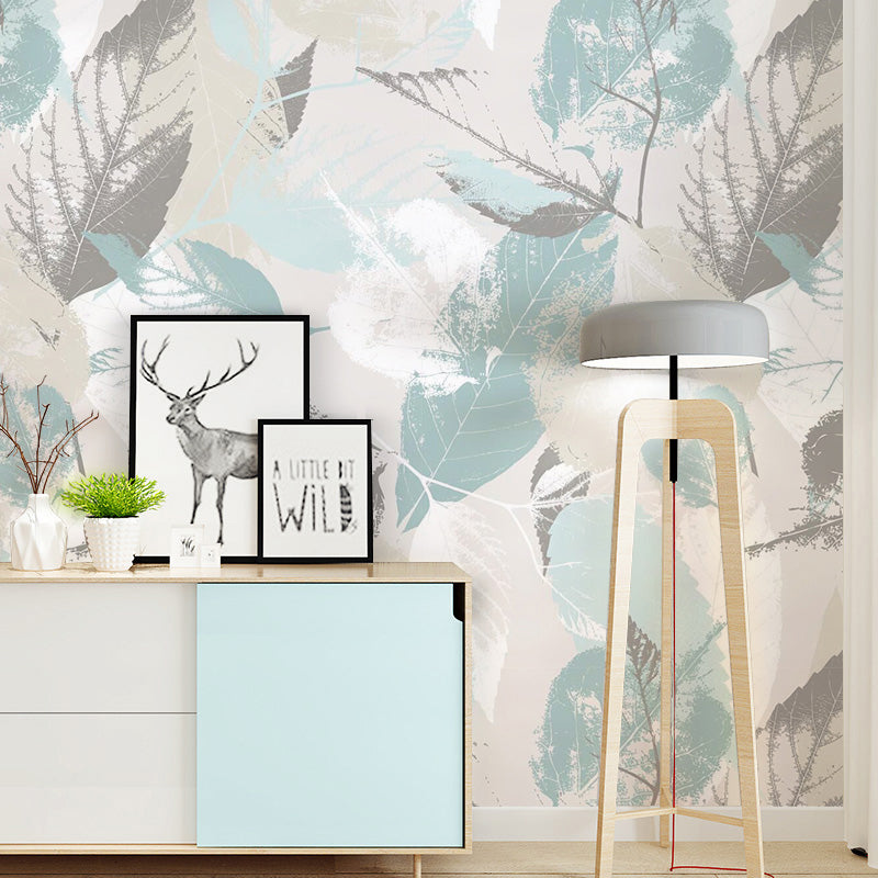 Vivolux | Tropical Leaf Texture Wallpaper for Living Room Scandinavian Wall Art, Custom Made