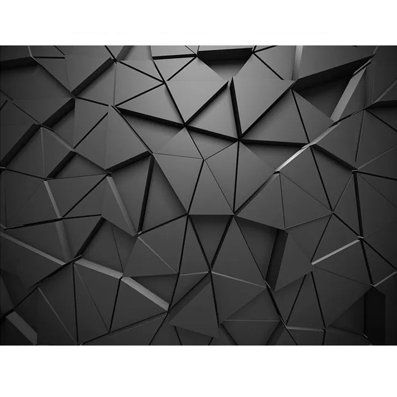 Vivolux | Whole Fotografie 3D Driehoek Muur voor Vergaderzaal in Zwart en Grijs, Op Maatgemaakt