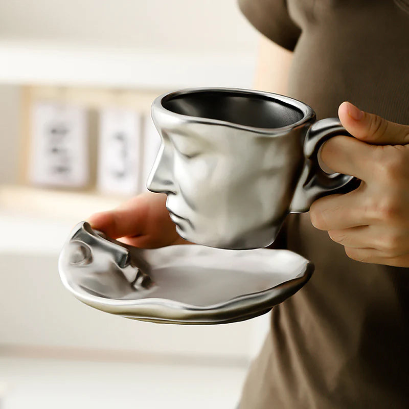 Vivolux | Kyssnades Gesicht keramische Kaffeetasse