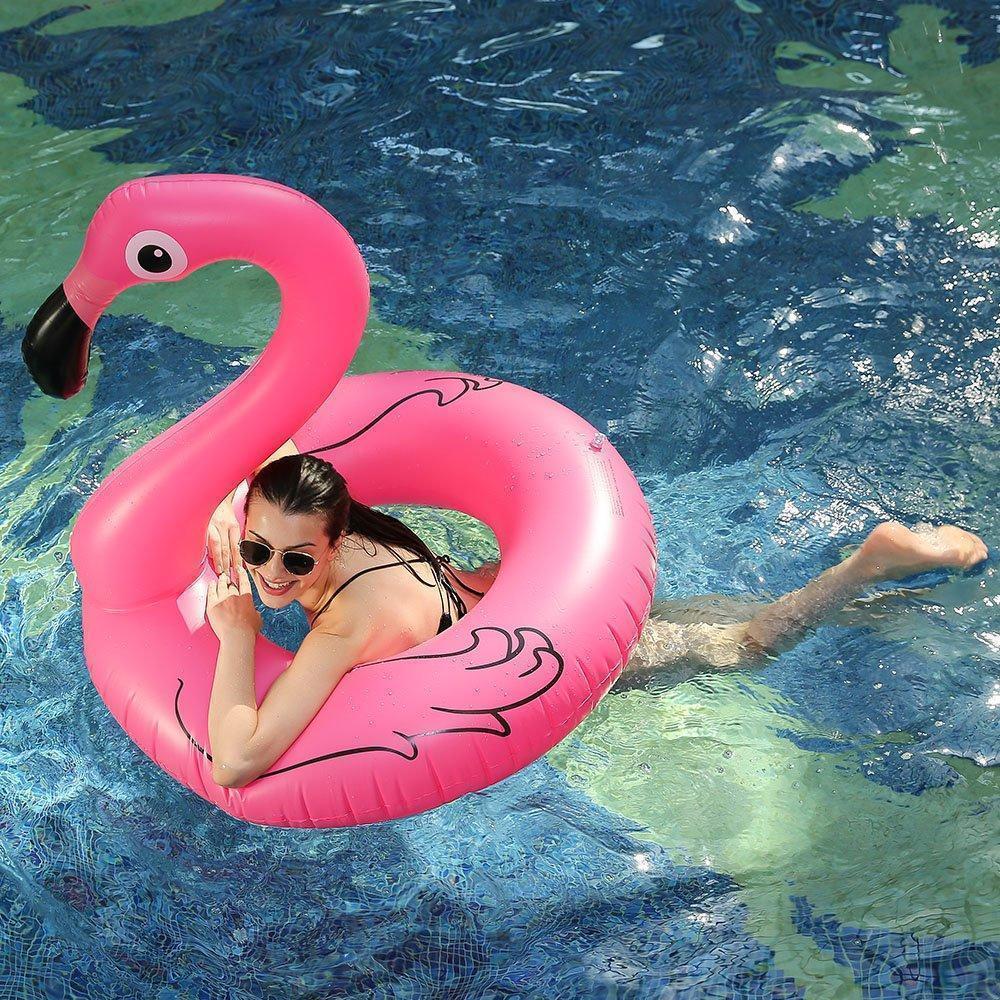 Vivolux | Aufblasbarer Flamingo-Pool-Schwimmring