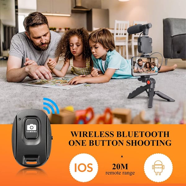 Vivolux | Professionelles Videomikrofon-Set mit Stativ und LED-Videoleuchte