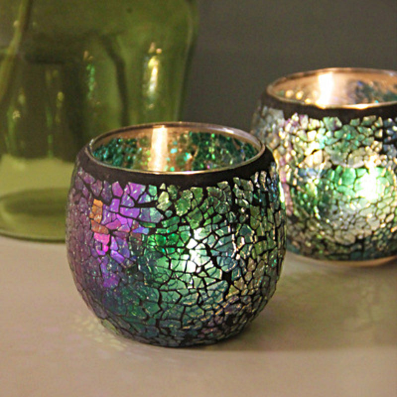 Vivolux | Europäischer Retro Glas Mosaik Teelichthalter