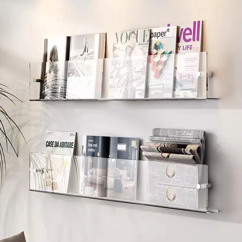 Vivolux | ClearLine – Stilvolle Acryl Wandregal für Zeitschriften