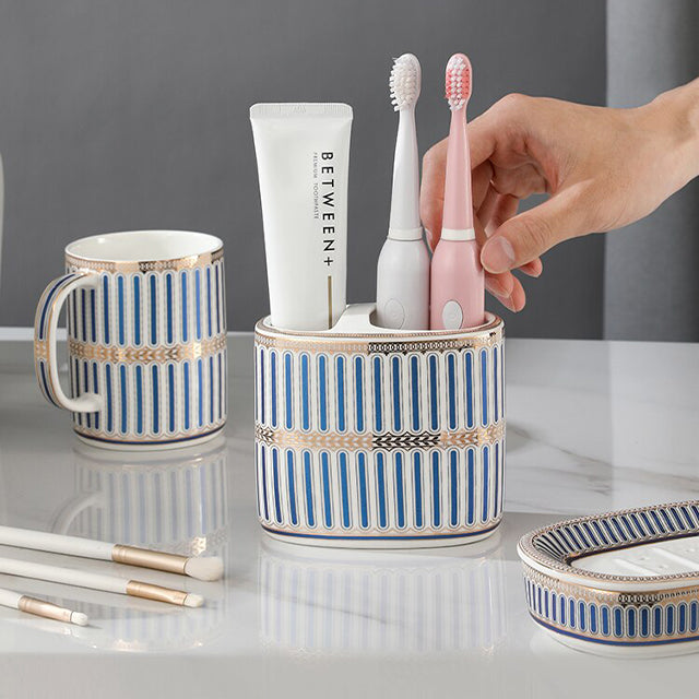 Vivolux | Luxuriöser Art Deco Badezimmer-Accessoireshalter