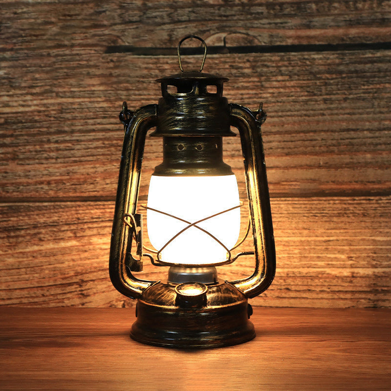 Vivolux | Traditionelle Vintage Runde Pferdelampe Eisen Acryl LED Tischlampe für das Wohnzimmer