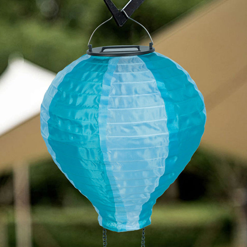 Vivolux | Zeitgenössischer kreativer Solar-Heißluftballon-Stoffschirm LED Außenpendelleuchte für Terrasse draußen