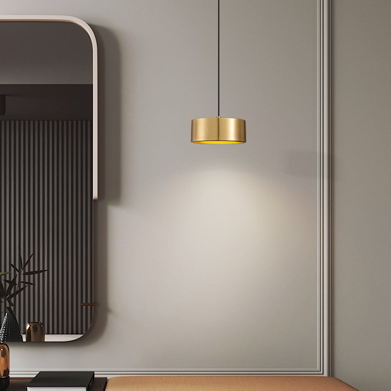 Vivolux | Minimalistische Runde Zylinder Eisen LED Pendelleuchte für Schlafzimmer