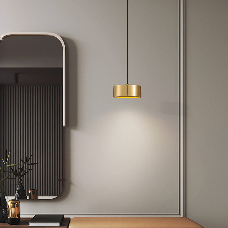 Vivolux | Minimalistische Runde Zylinder Eisen LED Pendelleuchte für Schlafzimmer