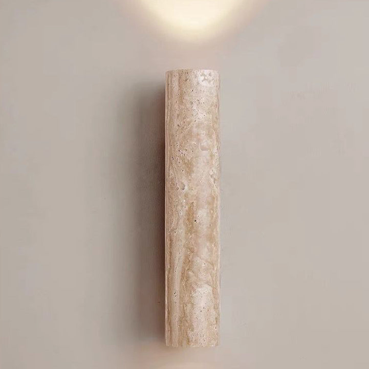 Vivolux | Nordivea Travertin-Wandleuchte | Skandinavisches Design | 2-flammig | Holz & Travertin