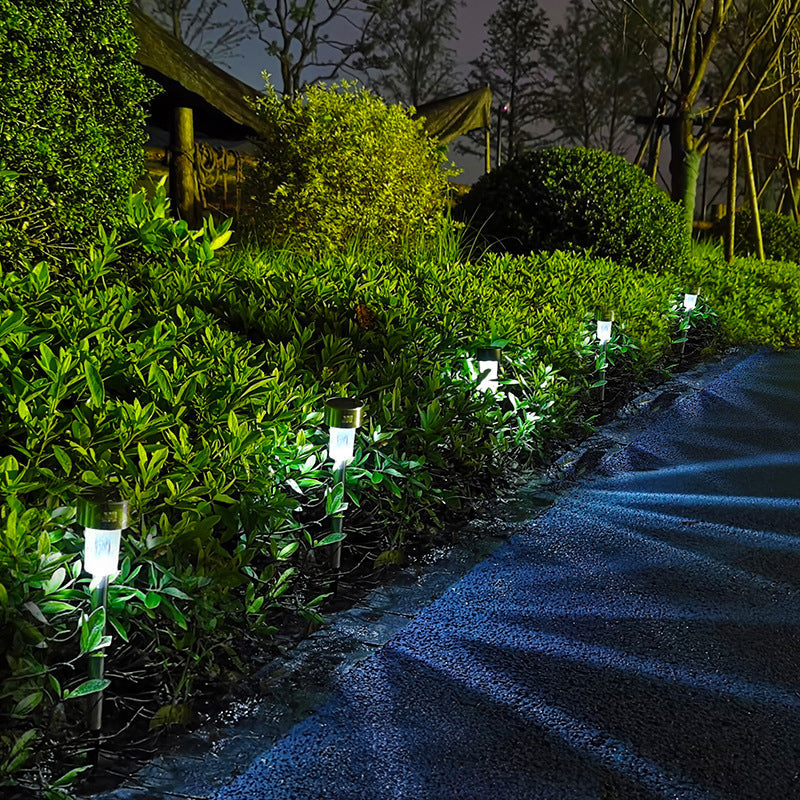 Vivolux | Moderne Einfachheit Solar wasserdichte Edelstahl Zylinder LED Landschaftsbeleuchtung Außenlicht für den Garten