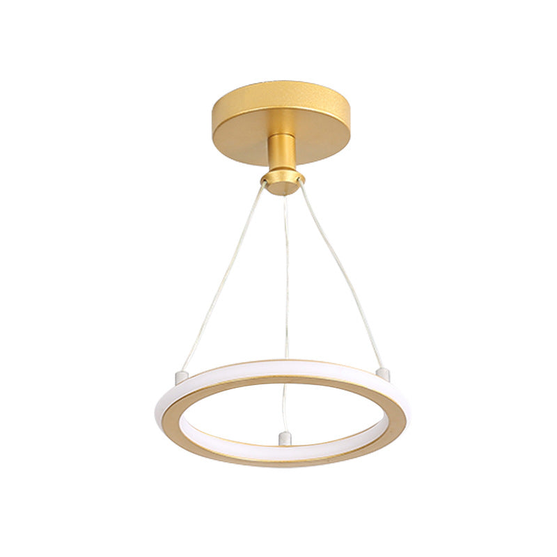 Vivolux | Zeitgenössische Nordische Runde Metall Silica LED Semi-Flush Mount Deckenleuchte für Flur