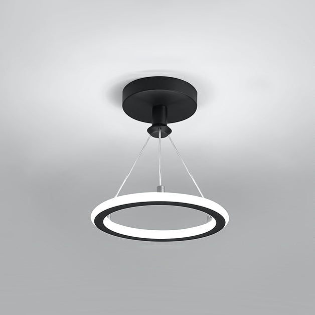 Vivolux | Zeitgenössische Nordische Runde Metall Silica LED Semi-Flush Mount Deckenleuchte für Flur