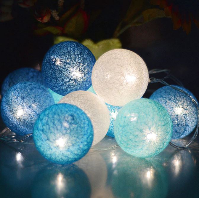Vivolux | Royallure Baumwollballon-Lichterkette – Gemütliche Dekoration für Zuhause & Feiern