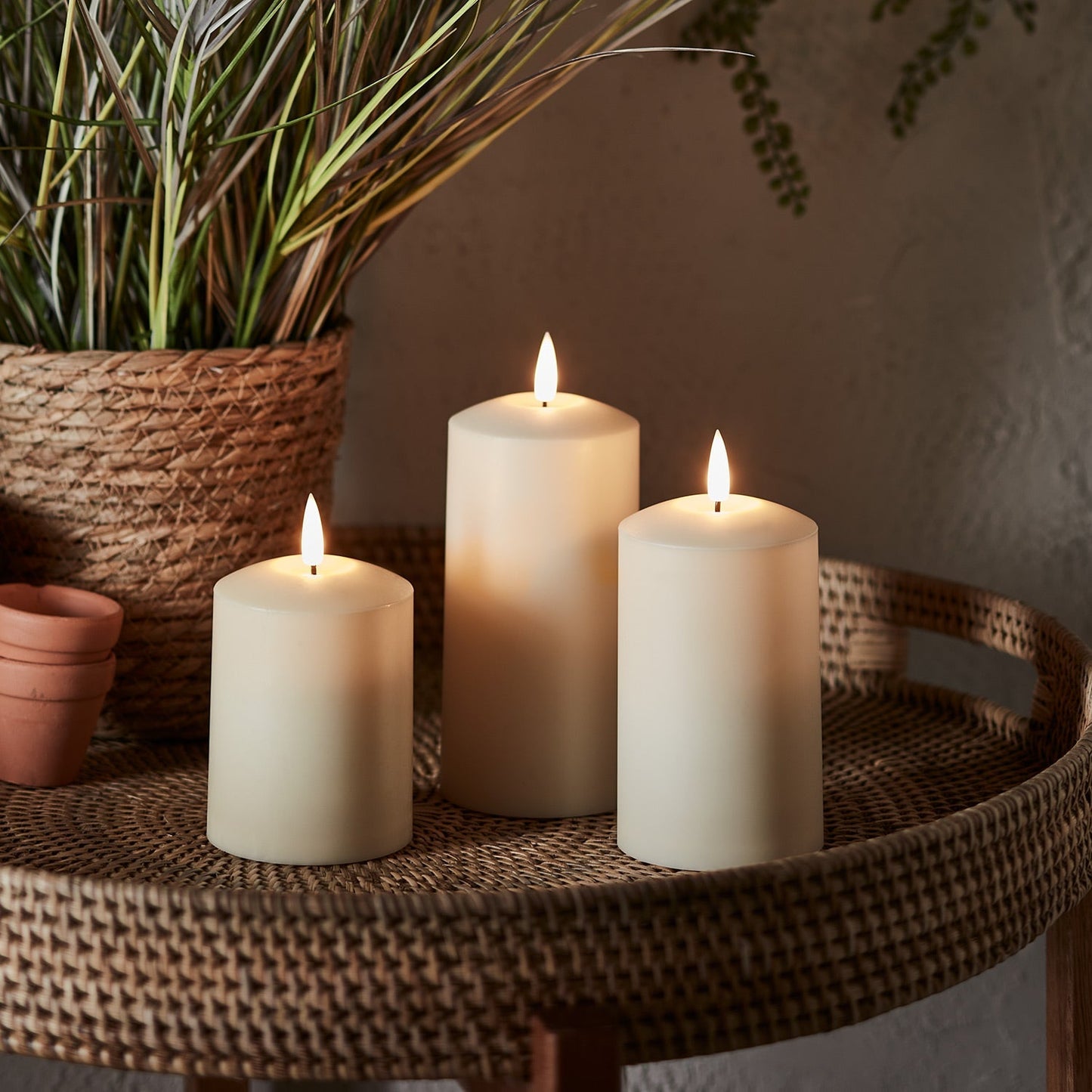 Vivolux | TruGlow LED Outdoor Kerzen Trio mit Fernbedienung