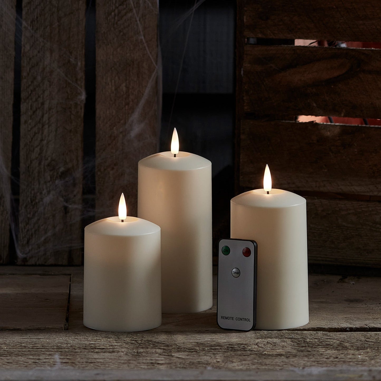 Vivolux | TruGlow LED Outdoor Kerzen Trio mit Fernbedienung