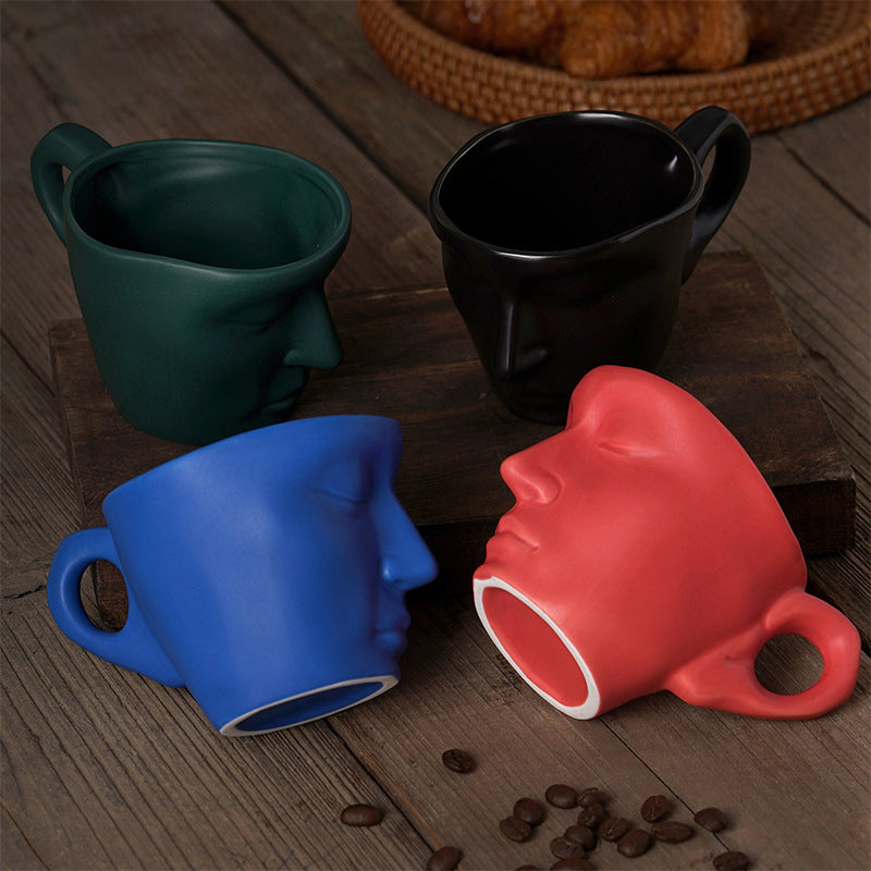 Vivolux | Kyssnades Gesicht keramische Kaffeetasse