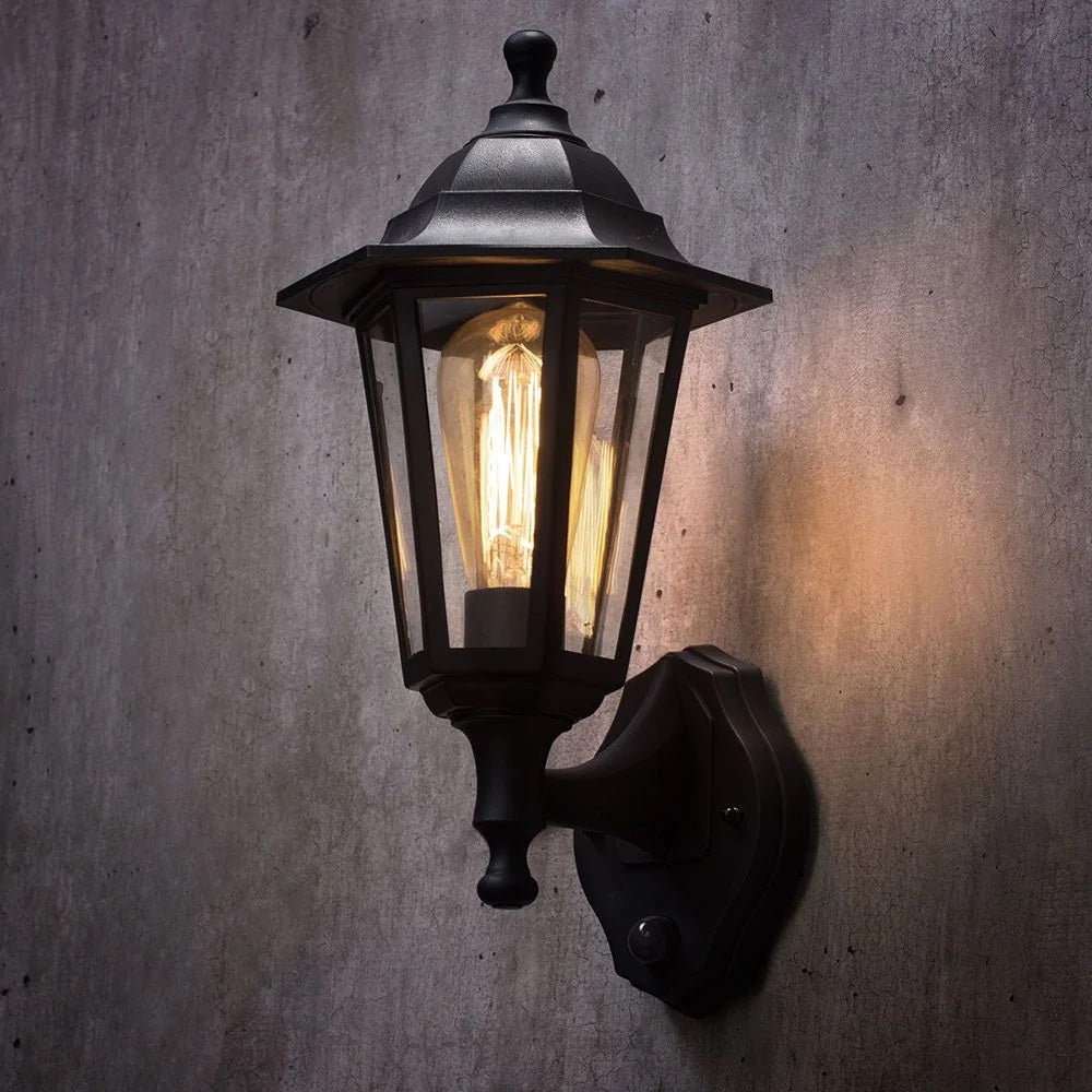 Vivolux | Schwarze Outdoor Vintage Aufhängelampe mit PIR