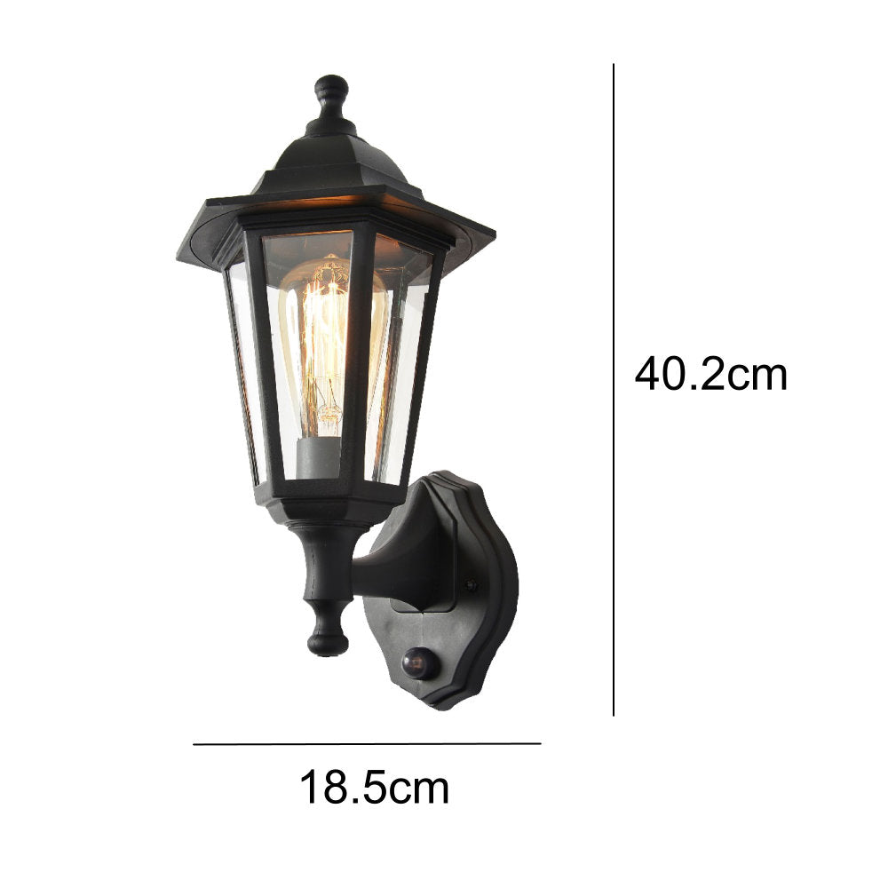 Vivolux | Schwarze Outdoor Vintage Aufhängelampe mit PIR
